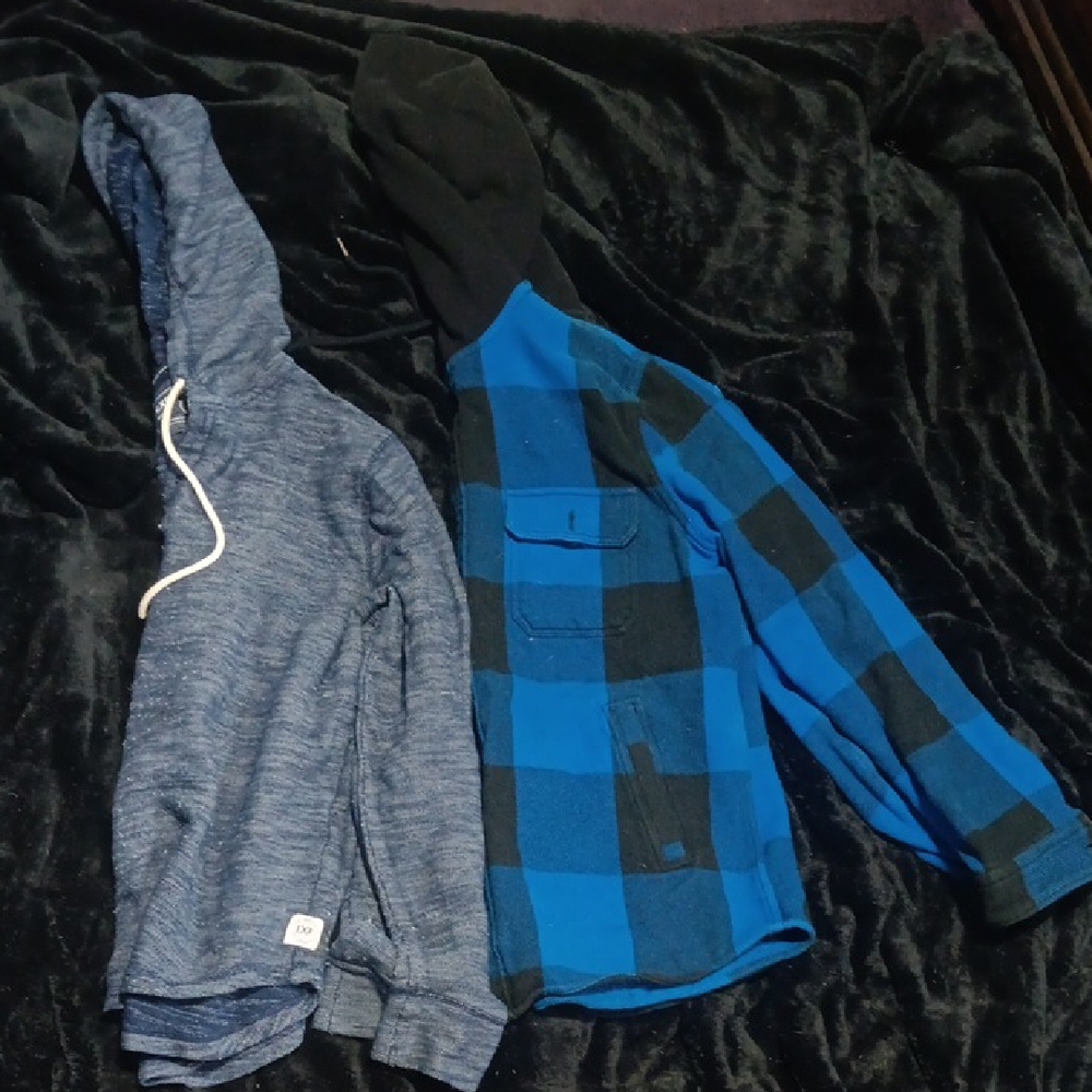 Blue & Black EXPRESS Plaid Flannel Shirt